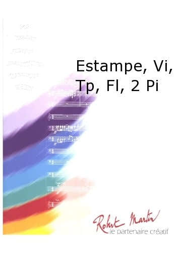 Robert Martin Robert Min Pecou - Estampe Violon Trompette Flte 2 Pianos