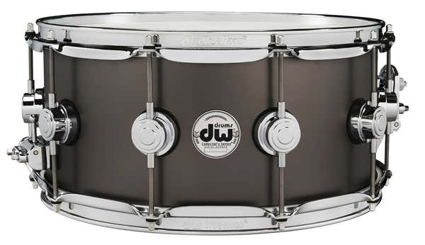 DW Drum Workshop Satin black over brass 14x6,5