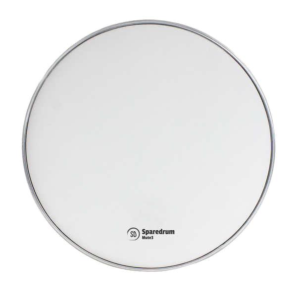 Sparedrum M3W12 Peau 12" Mute 3 Plis Mesh Silencieuse Blanc