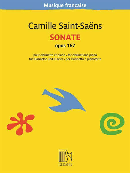 Durand SAINT-saens Camille - Sonate Op.167 - Clarinette & Piano