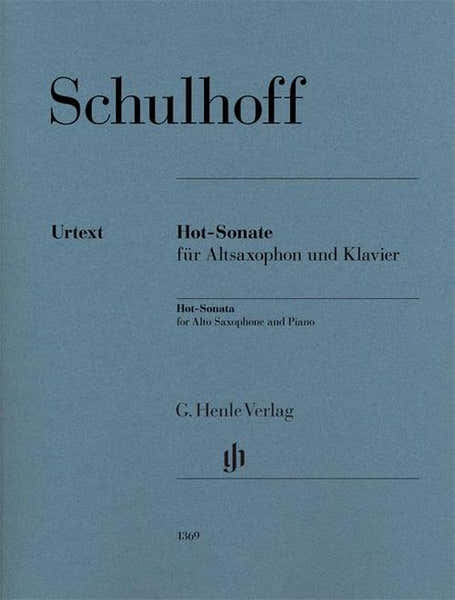 Schulhoff Erwin - HOT-sonata - Saxophone Alto & Piano