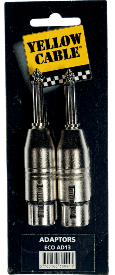 Adaptateur Jack M 6.35/XLR Fem. X2
