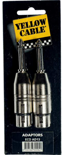 Yellow Cable Adaptateur Jack M 6.35/XLR Fem. X2