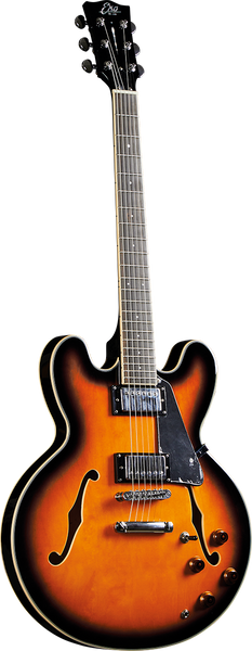 Fusion hollowbody double cut Sunburst