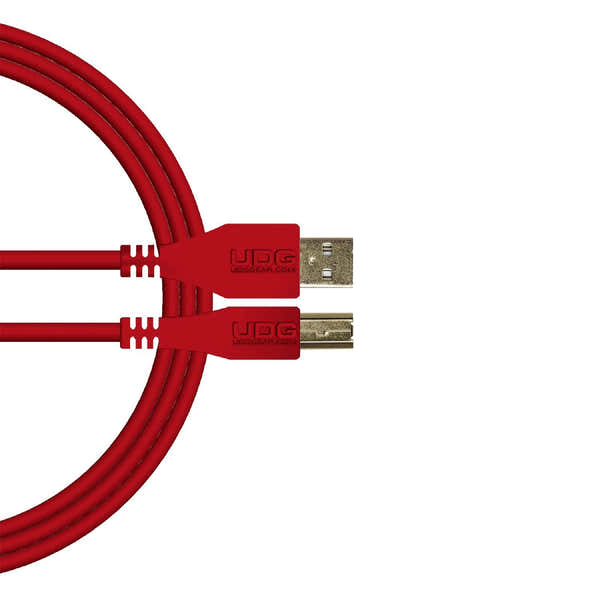 UDG U 95001 RD - Câble USB 2.0 A-B Rouge Droit 1m