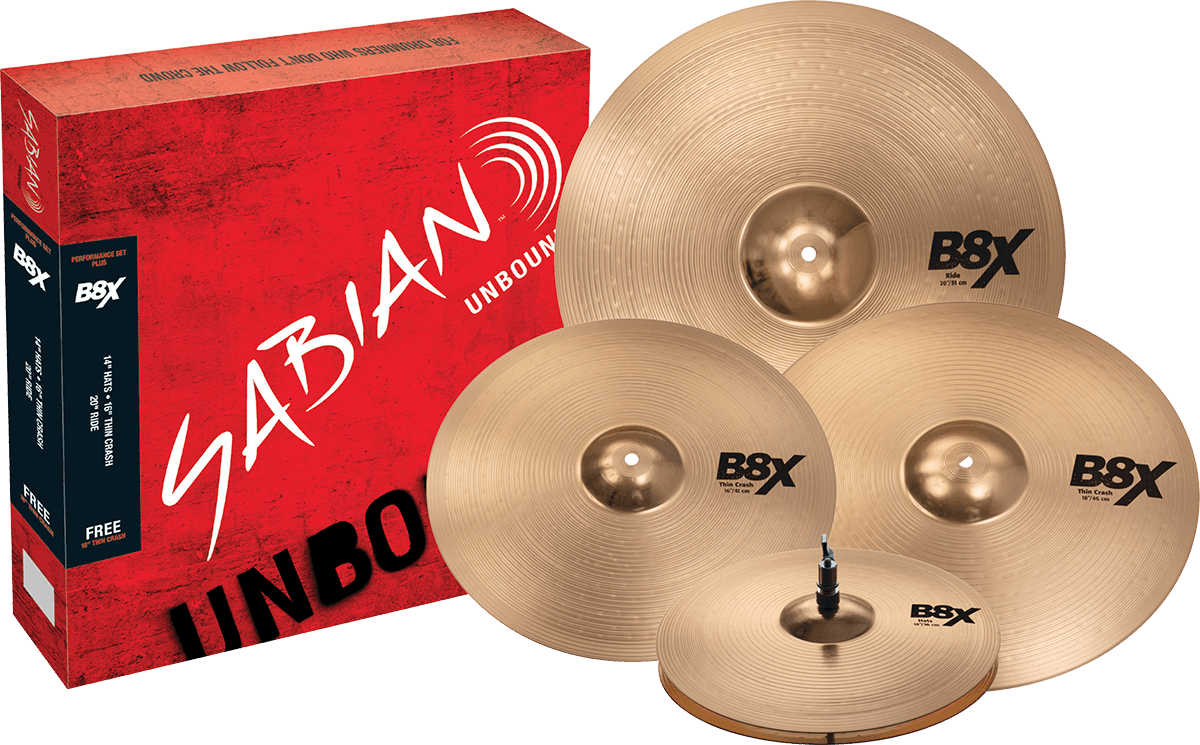 Set B8X Performance Set Plus 14/16/2 + 18" Crash +9 JOURS ESSAI DRUMEO