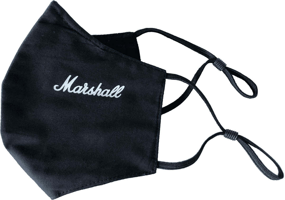 Masque Noir Avec Logo Marshall Blanc