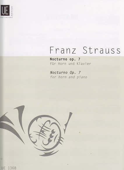 Universal Edition Strauss Franz - Nocturno Op.7 - Cor Piano