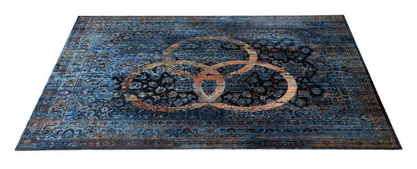 Drum N Base Tapis Vintage Persian 1.85 X 1.60M Antidérapant - Bonzo