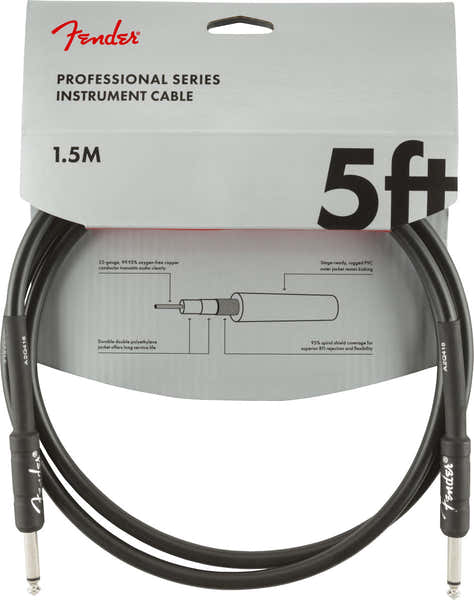 Fender 1,5m Professional Instrument Cable Black