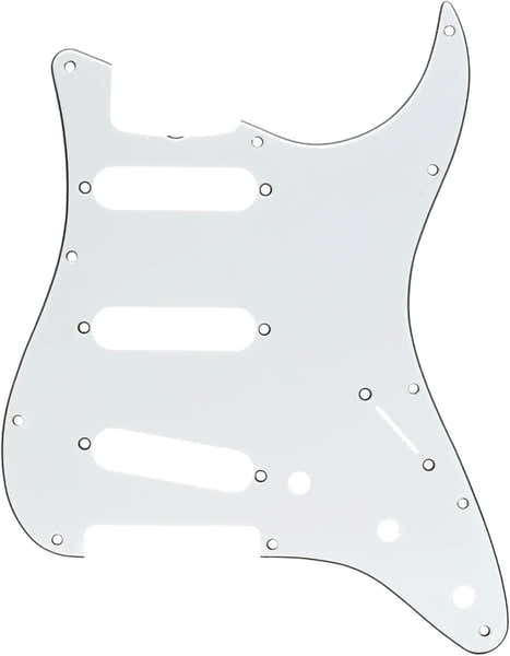 Fender Pickguard 60S Strat SSS White