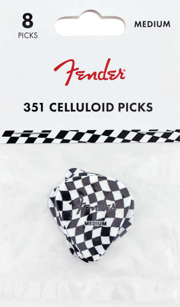 Fender 351 Celluloid Picks Checkerboard (8)