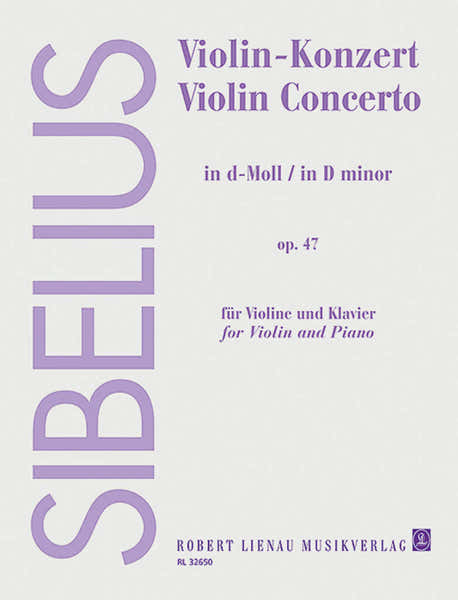 Robert Lienau Musikverlag Sibelius J. - VIOLIN-konzert D-moll Op.47 - Violon et Piano