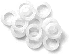 12 Rondelles Nylon Noires