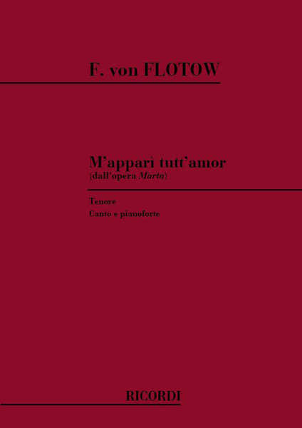 FLOTOW F. - M'APPARI TUTT'AMOR - CHANT ET PIANO