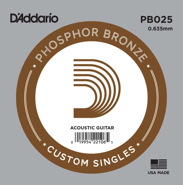 D'ADDARIO PB025 Phosphor Bronze Wound 25