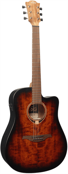 Lâg Tramontane T70DCE-B&B Dreadnought Ctw Black & Brown