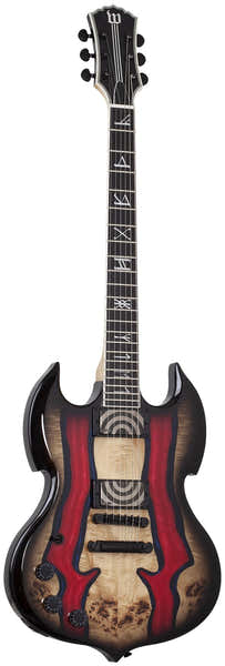 Schecter Audio Barbarian Signature Zakk Wylde Special Edition gaucher Blood River Burl
