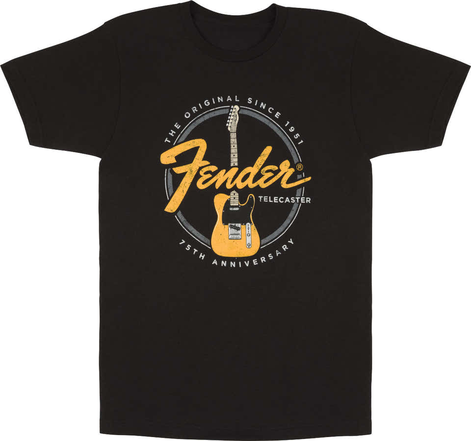 "L" T-Shirt 75th Telecaster Vintage Noir