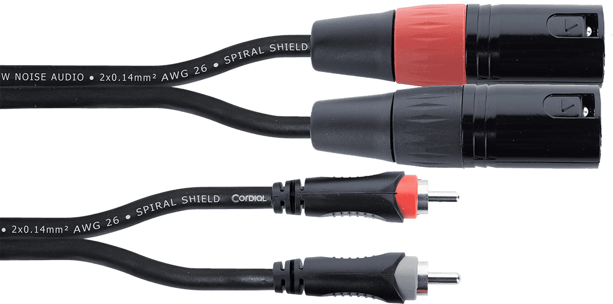 Câble Audio Double XLR Mâle / RCA 1 M