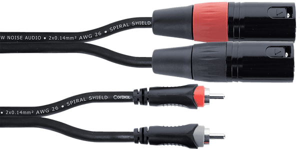 Cordial Câble Audio Double XLR Mâle / RCA 1 M