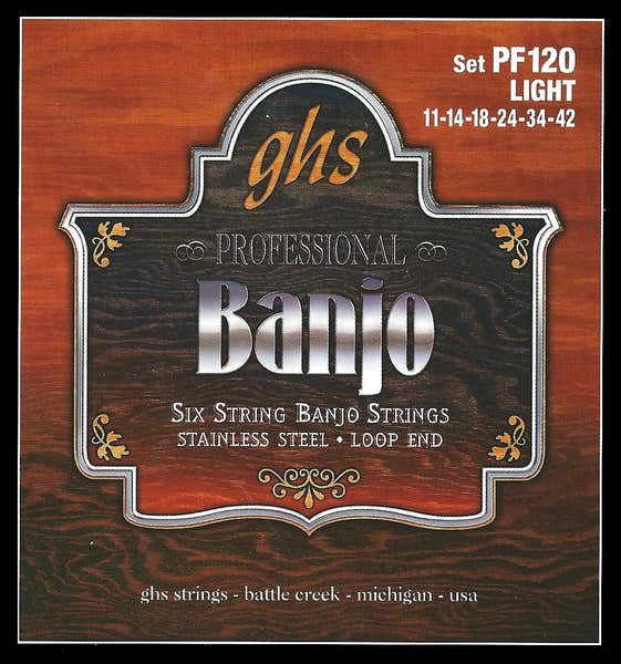 GHS Banjo Stainless Steel Light 6C 11-14-18-24-34-42