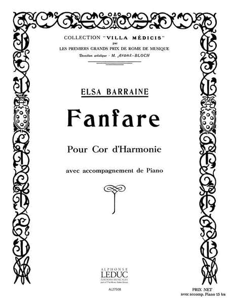 Barraine Elsa - Fanfare - Cor D'harmonie & Piano