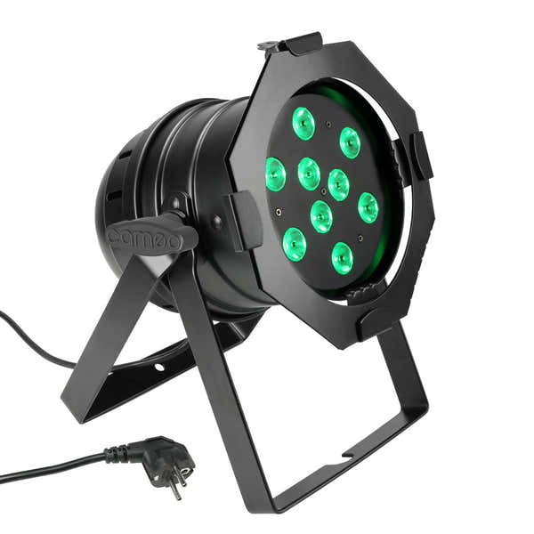 Cameo Par 56 Can 3W BS - Projecteur Par À LED Tricolores (RGB) - 9 X 3 W - Boîtier Noir