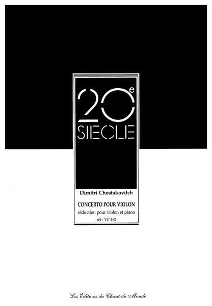 Boosey & Hawkes CHOSTAKOVITCH D. - VIOLIN CONCERTO NO. 1 IN A MINOR OP. 77 - VIOLIN AND PIANO