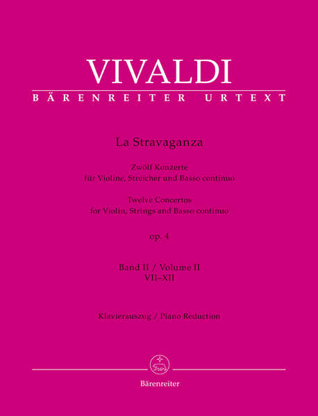 Barenreiter Vivaldi Antonio - La Stravaganza Op.4 Vol.2 - Violon & Piano