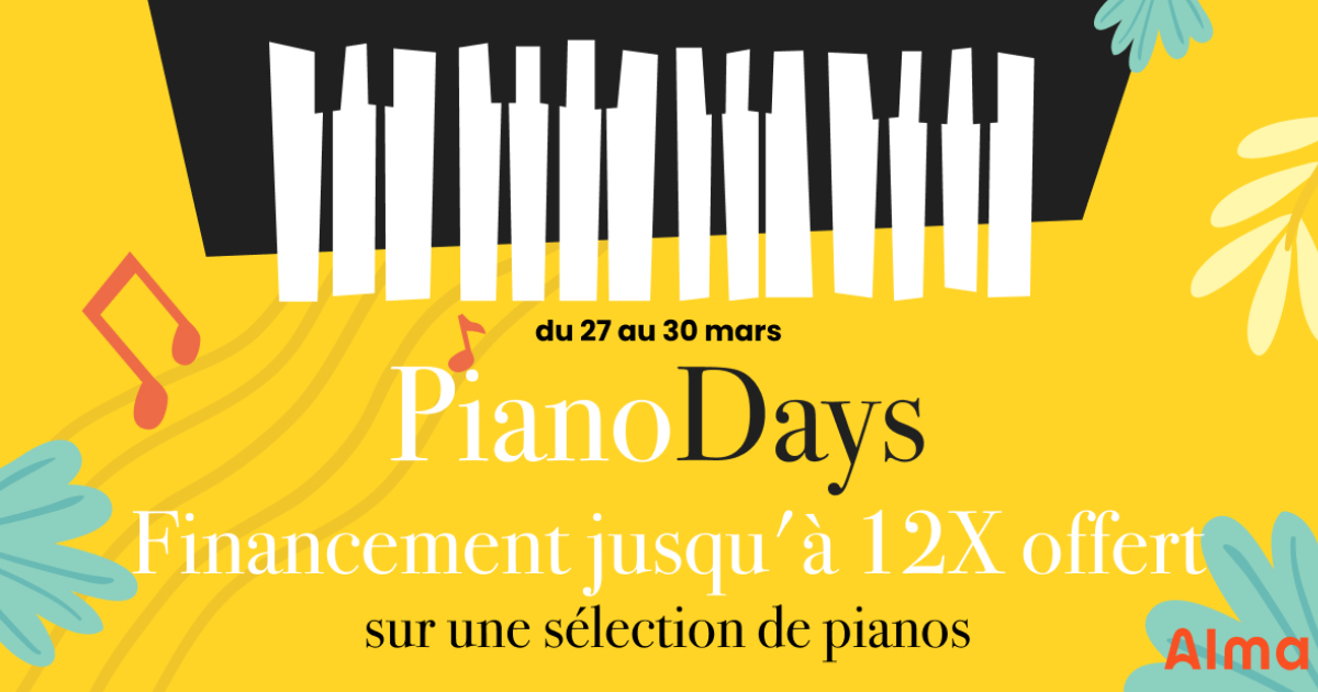 Piano Days : Financement jusqu&rsquo;à 12x offert et promos sur plusieurs marques