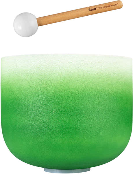 Sela Percussion Crystal Singing Bowl Chakra 11" - Green Heart F (432 Hz)