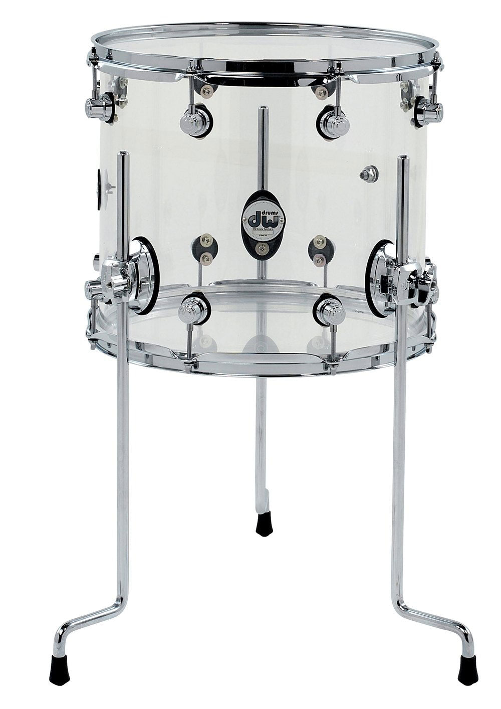DW Drum Workshop Tom Basse 18X16 Design Acrylique Clear
