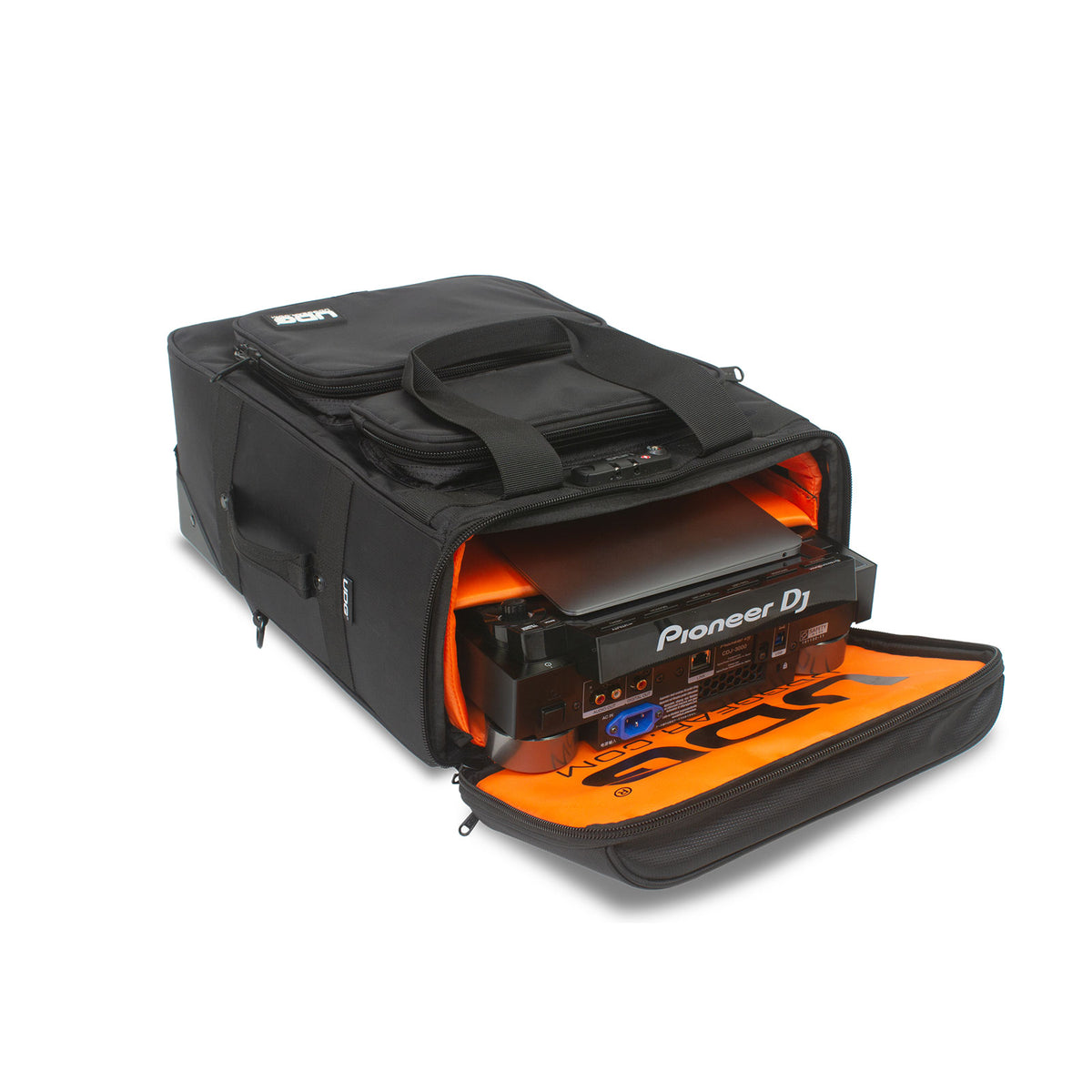 U 9024 BL-or - Sac A Dos Noir Intérieur Orange