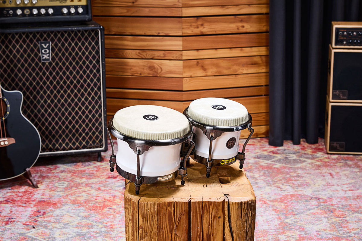RS400PW - Artist Series Bongo Roberto Serrano - 7" & 8 1/2" Pearl White