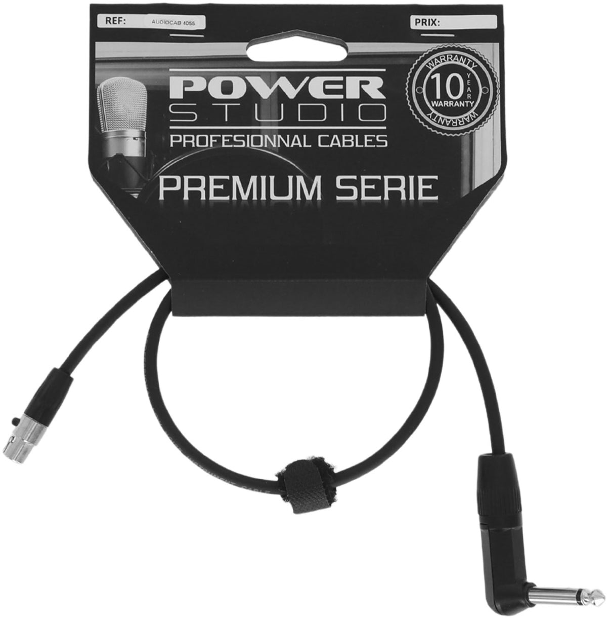 AUDIOCAB 455 Jack coudé vers Mini XLR 4 broches (Shure) 6cm