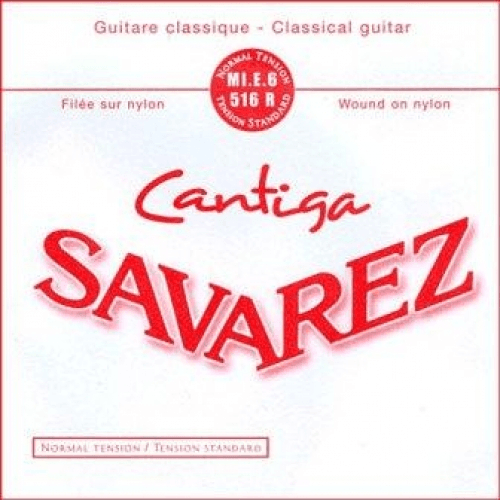 Savarez New CRISTAL-cantiga 6e Rouge File Metal Argente