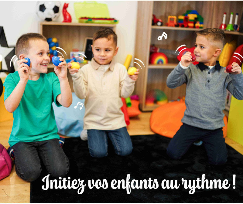 Lot De 3 Paires D'oeufs Sonores Colorés