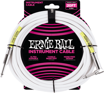Cables Instrument Classic Jack/jack Coudé 6M Blanc