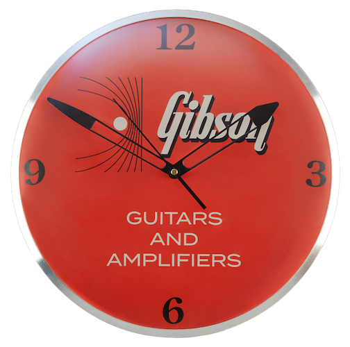 Horloge Gibson Vintage Lighted Wall Clock Kalamazoo Orange Sign
