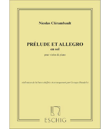 CLERAMBAULT - PRELUDE ET ALLEGRO - VIOLON ET PIANO