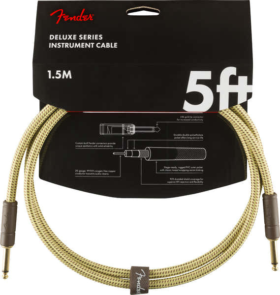 Fender 1,5m Deluxe Instruments Cable Tweed