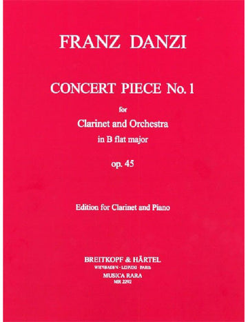 Danzi - Konzertstück NR. 1 B-dur Op. 45 - Clarinette et Piano
