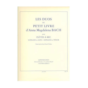 Petit Livre d'Anna Magdalena Bach