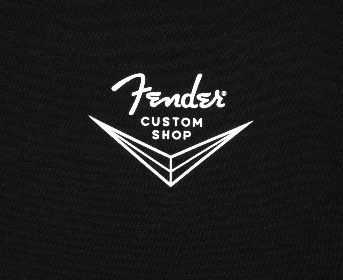 "S" T-Shirt Logo Fender Custom Shop Noir