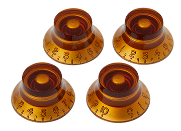 Top Hat Knobs Vintage Amber 4 Pack