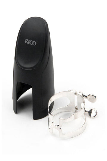 Ligature H et COUVRE-bec Clarinette Basse Argente