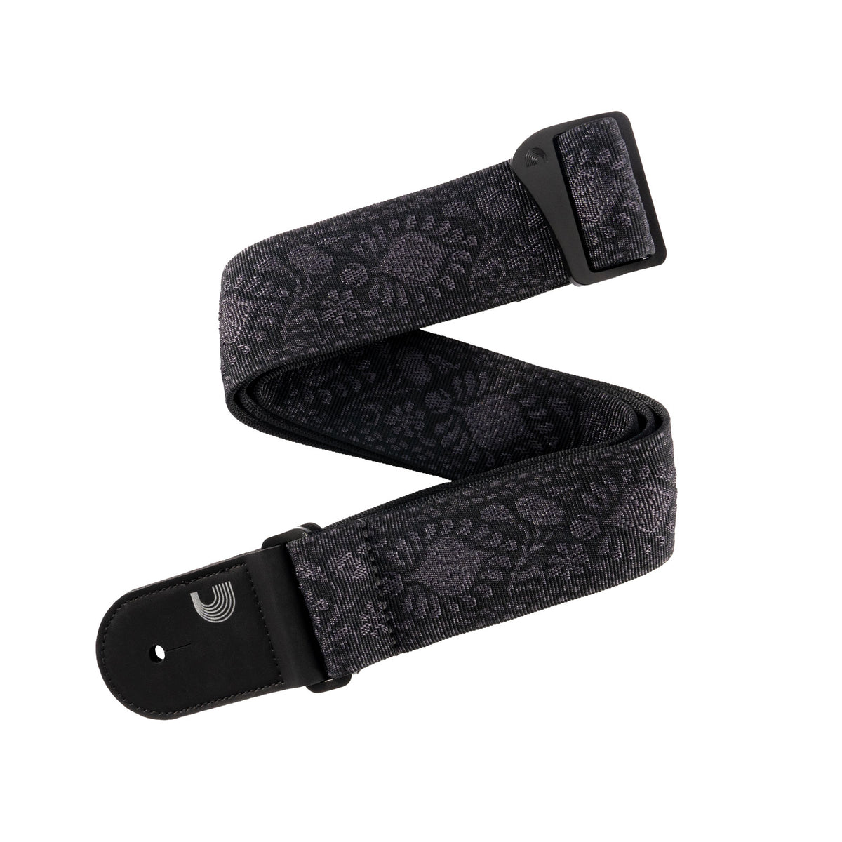 Woven Guitar Strap Monterey Black Tubular
