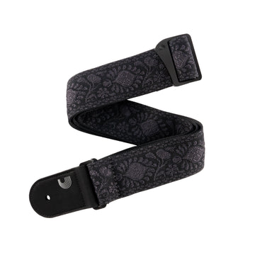 Woven Guitar Strap Monterey Black Tubular