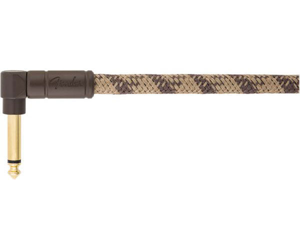 3m Angled Festival Instrument Cable Pure Hemp Brown Stripe